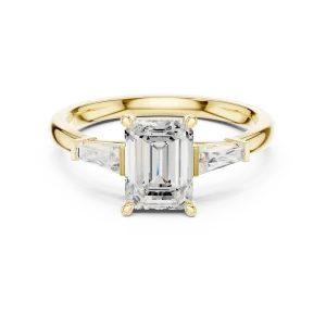 Luminary Emerald Cut Three-Stone Solitaire Engagement Ring - Image 2