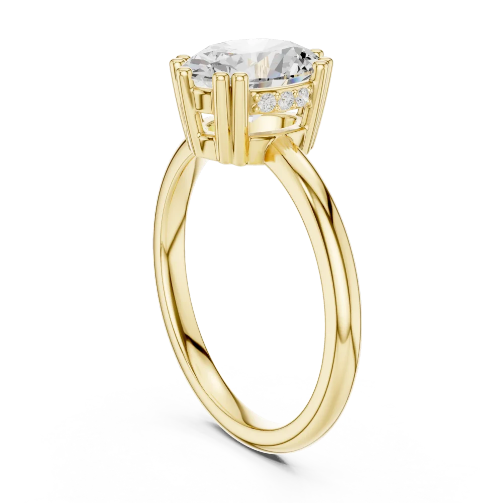 Essence Oval Cut Hidden Halo Brilliant Ring - Image 3
