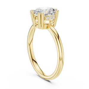 Essence Oval Cut Hidden Halo Brilliant Ring - Image 3
