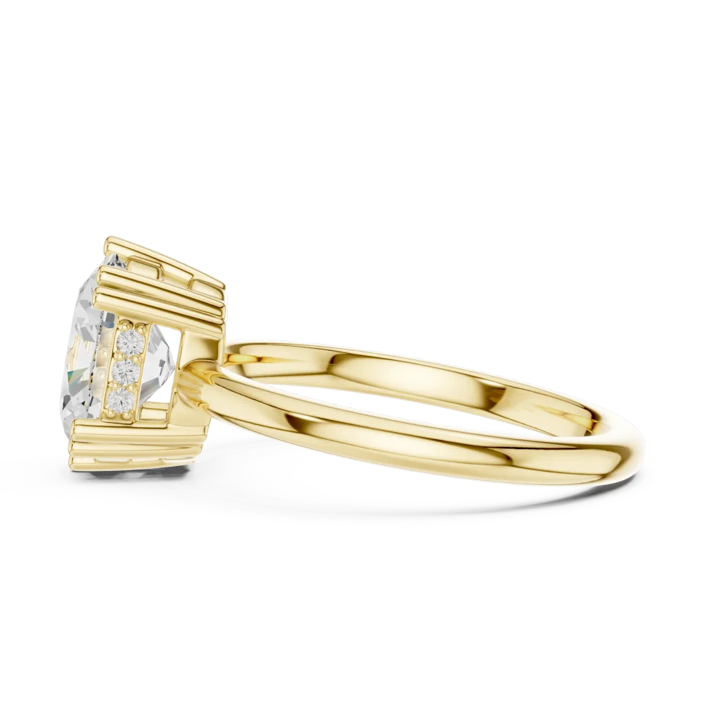 Essence Oval Cut Hidden Halo Brilliant Ring - Image 4
