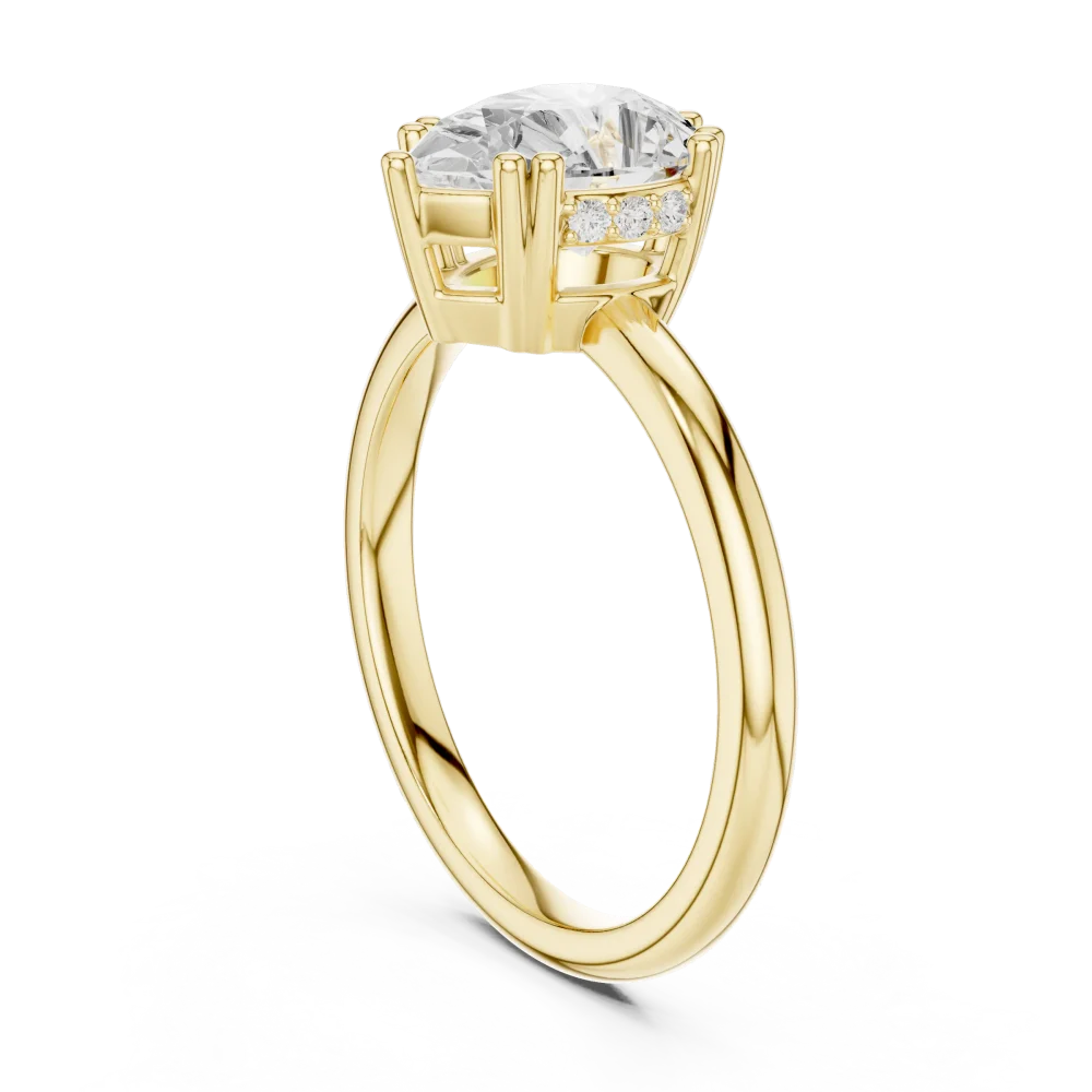 Ethereal Pear Cut Brilliant-Accent Engagement Ring - Image 3