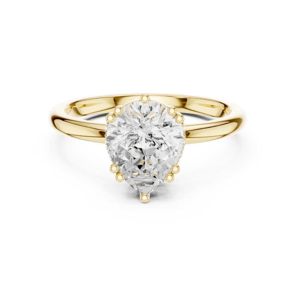 Ethereal Pear Cut Brilliant-Accent Engagement Ring - Image 2