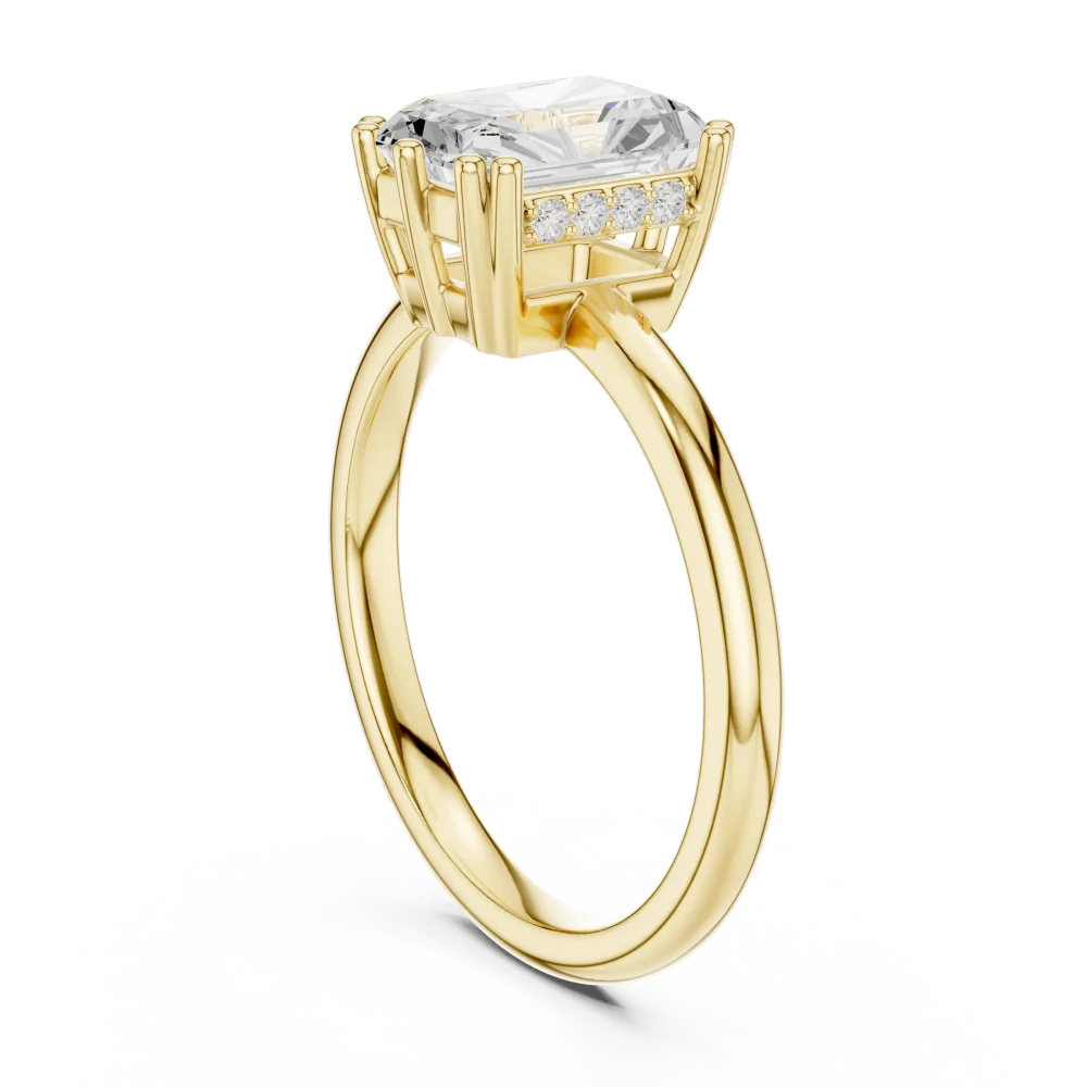 Radiant Luminary Architectural Radiant-Cut Accent Ring - Image 3
