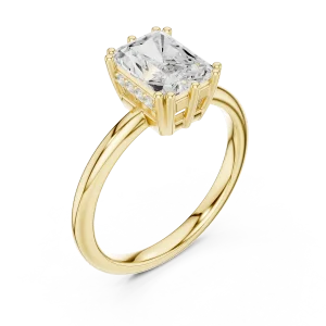Radiant Luminary Architectural Radiant-Cut Accent Ring