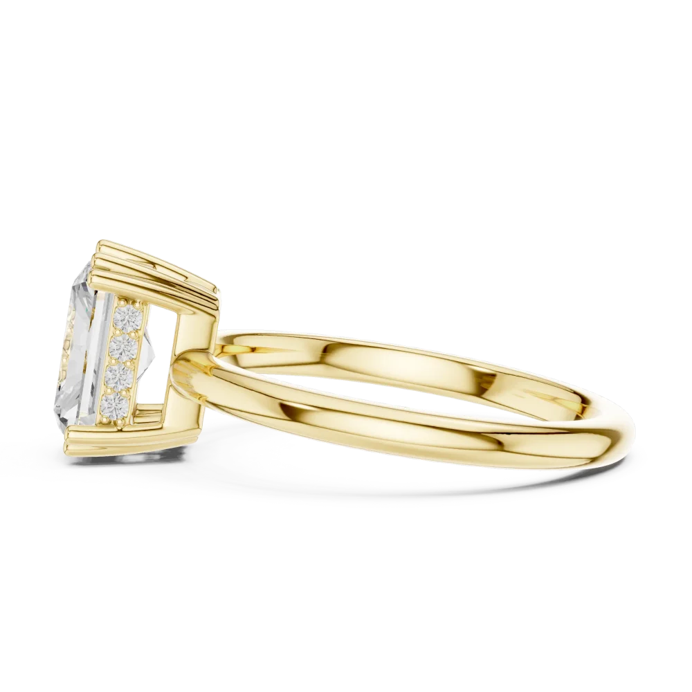 Radiant Luminary Architectural Radiant-Cut Accent Ring - Image 4