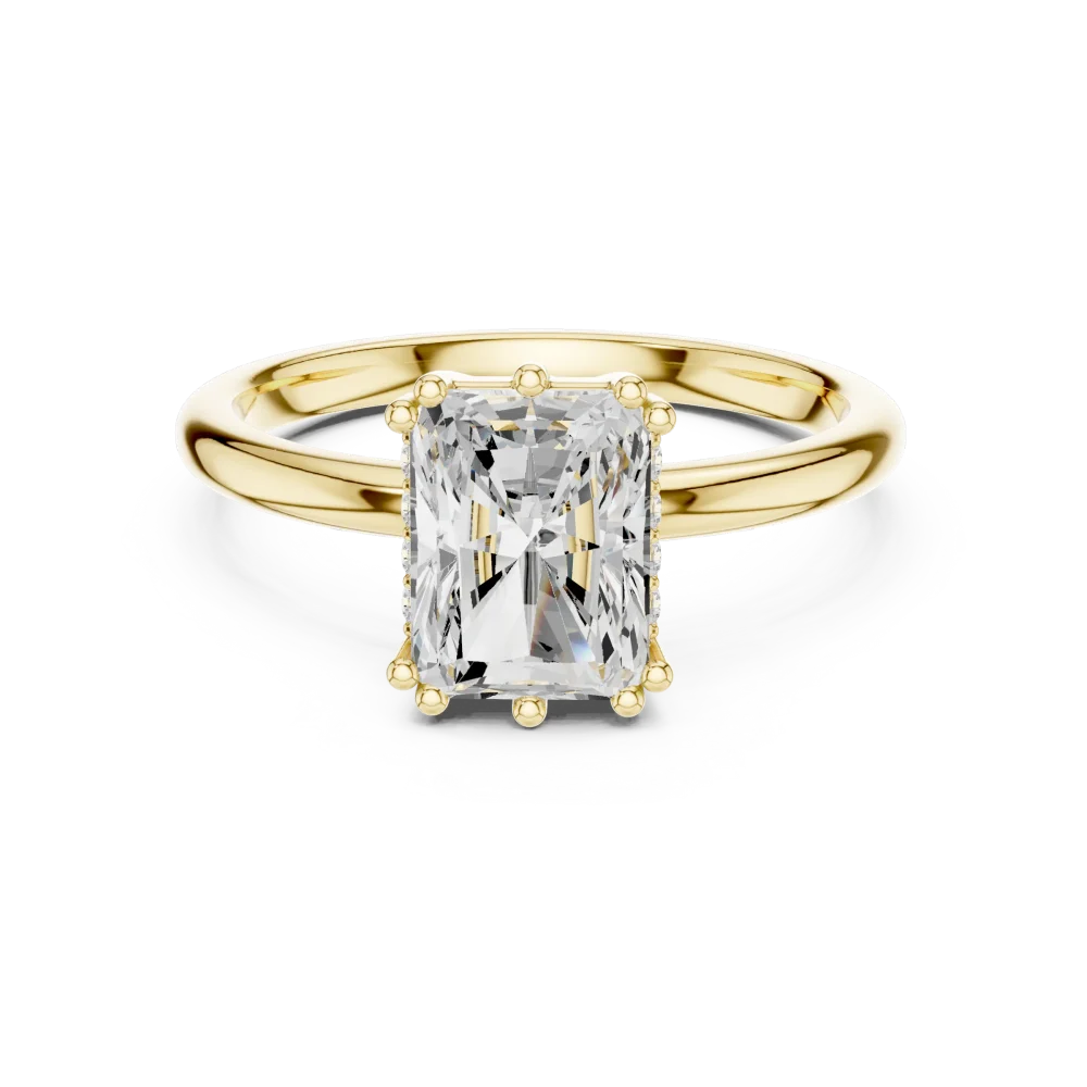 Radiant Luminary Architectural Radiant-Cut Accent Ring - Image 2