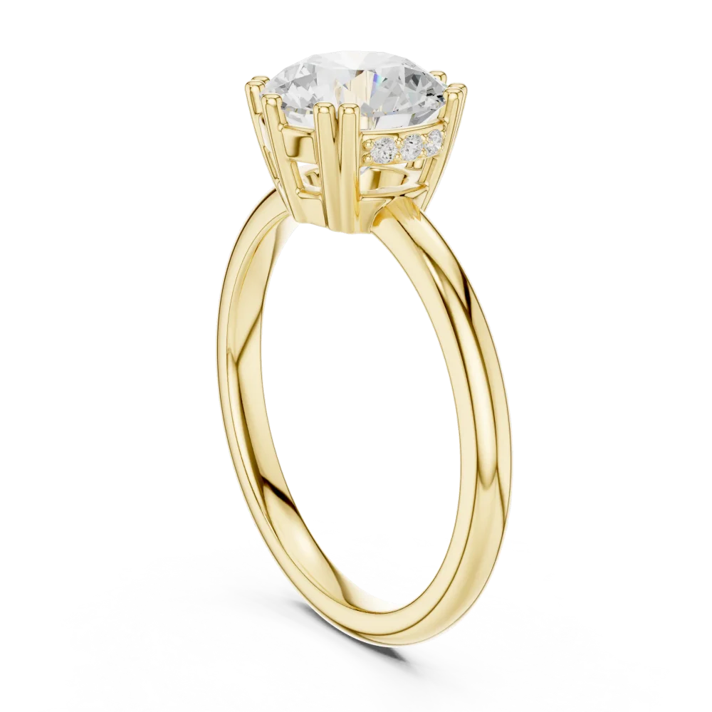 Ethereal Round Brilliant Cut Solitaire Engagement Ring - Image 3