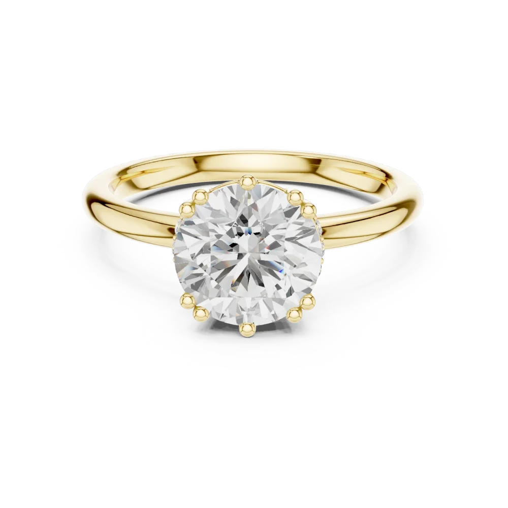 Ethereal Round Brilliant Cut Solitaire Engagement Ring - Image 2