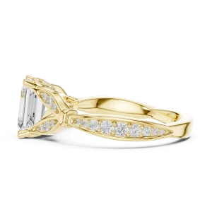 Ethereal Emerald Cut Solitaire Engagement Ring - Image 4