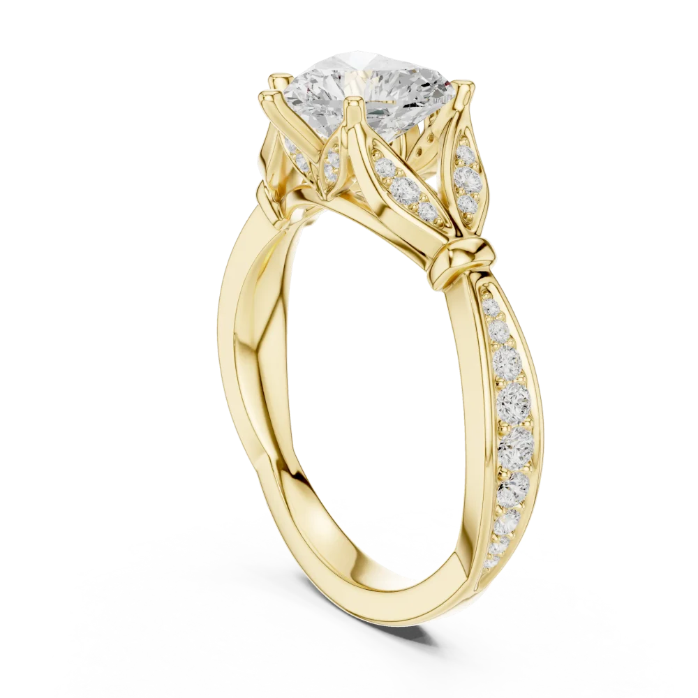 Ethereal Heart Solitaire Diamond Engagement Ring - Image 3
