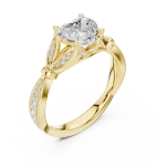 Ethereal Heart Solitaire Diamond Engagement Ring