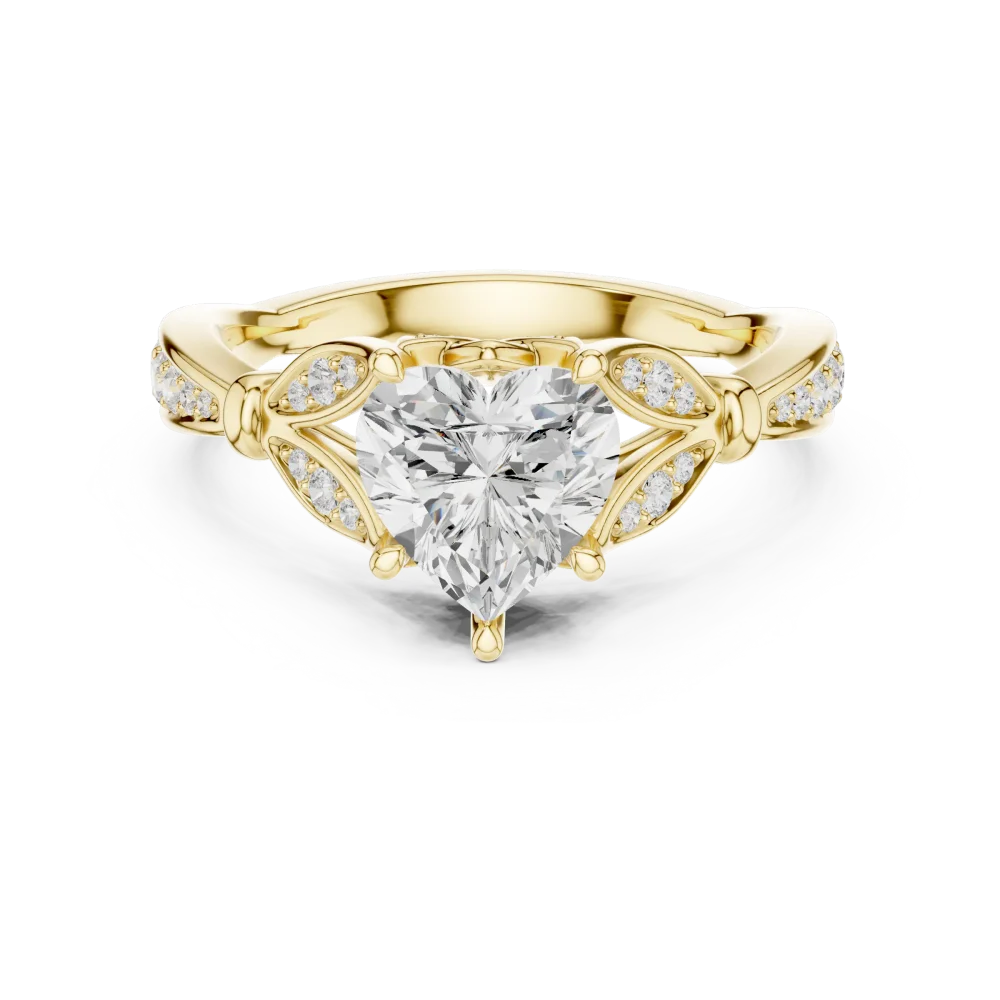 Ethereal Heart Solitaire Diamond Engagement Ring - Image 2