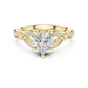 Ethereal Heart Solitaire Diamond Engagement Ring - Image 2