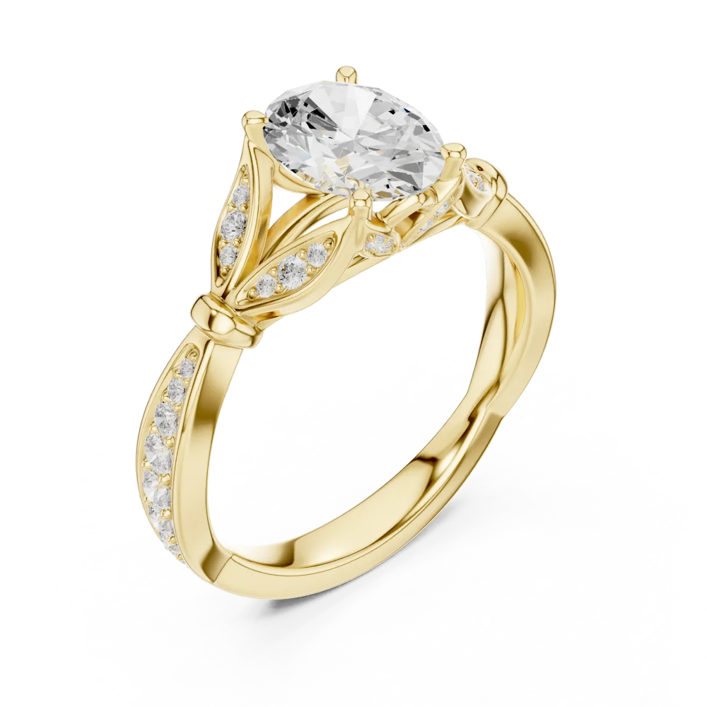 Experience modern elegance with this oval-cut Solitaire ring featuring shimmering DIAMEUR lab-grown diamonds. A sustainable masterpiece for your collection.
