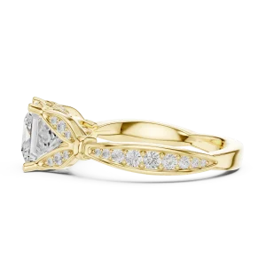 Ethereal Princess Cut Architectural Solitaire Ring - Image 4