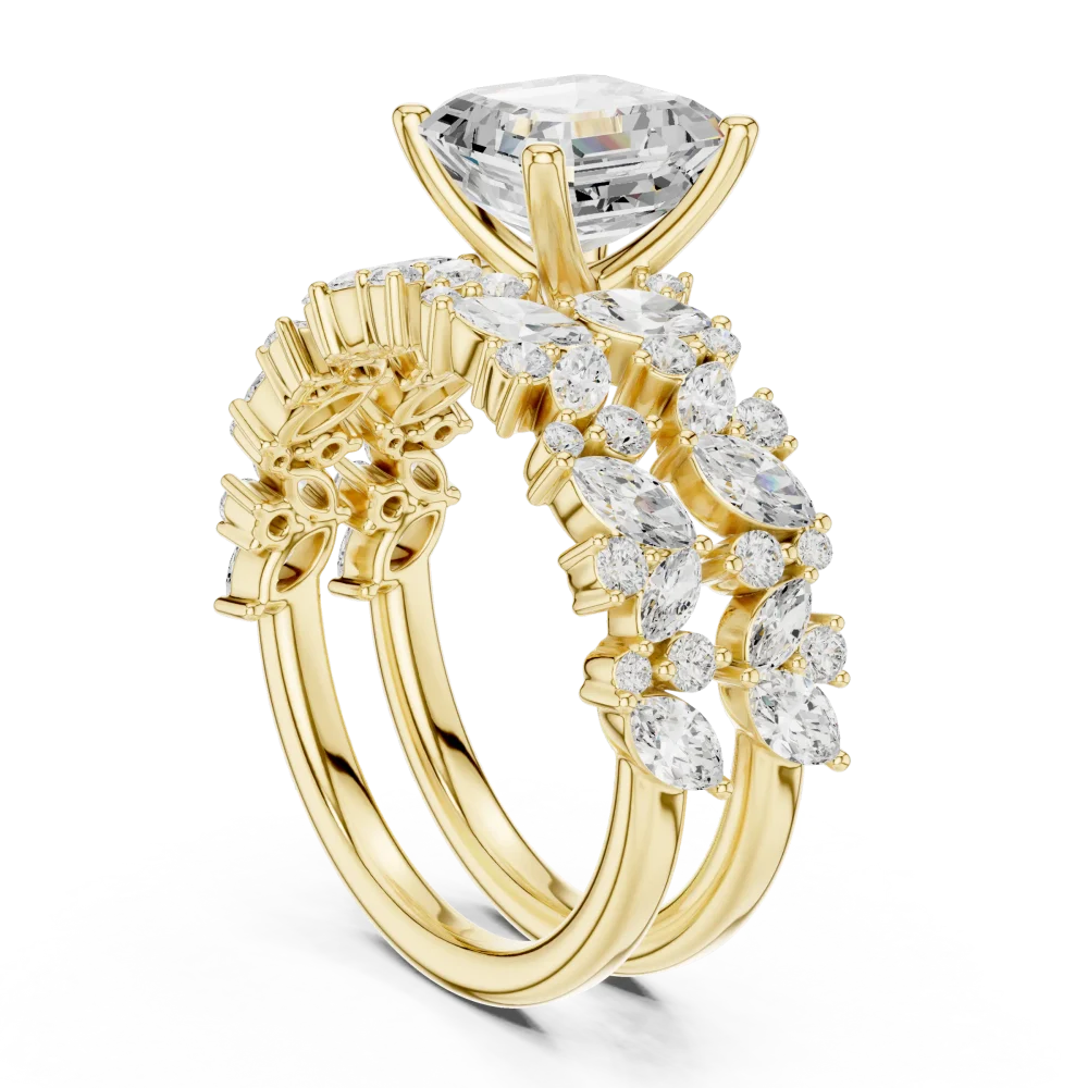 Ethereal Emerald Cut Solitaire Statement Ring - Image 3