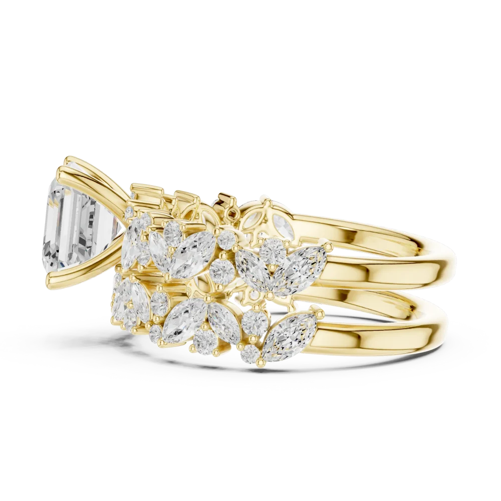 Ethereal Emerald Cut Solitaire Statement Ring - Image 4