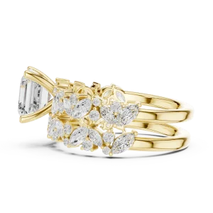 Ethereal Emerald Cut Solitaire Statement Ring - Image 4