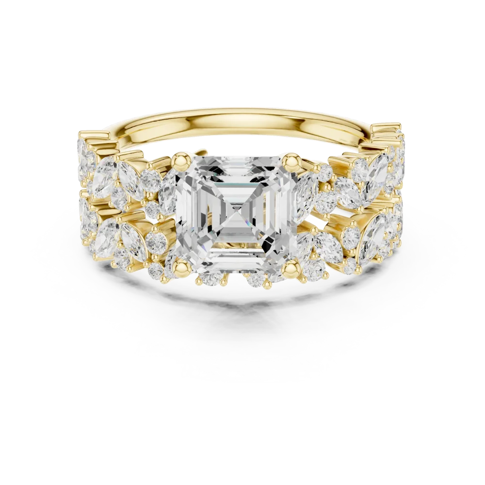Ethereal Emerald Cut Solitaire Statement Ring - Image 2