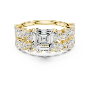 Ethereal Emerald Cut Solitaire Statement Ring - Image 2