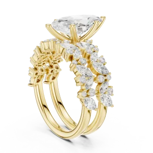 Ethereal Marquise Solitaire Architectural Statement Ring - Image 3