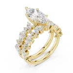 Ethereal Marquise Solitaire Architectural Statement Ring