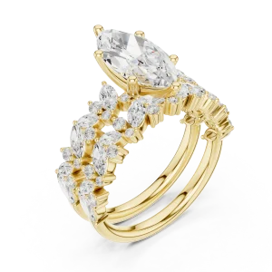 Ethereal Marquise Solitaire Architectural Statement Ring