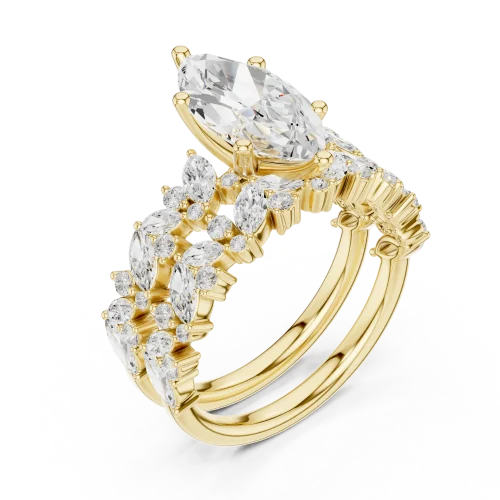 Ethereal Marquise Solitaire Architectural Statement Ring