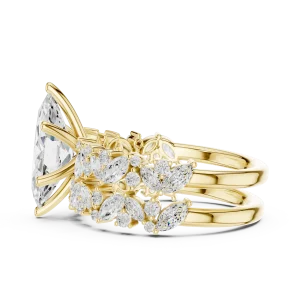 Ethereal Marquise Solitaire Architectural Statement Ring - Image 4