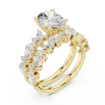 Ethereal Oval Solitaire Marquise Cluster Engagement Ring
