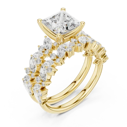 Ethereal Princess Cut Solitaire Statement Ring