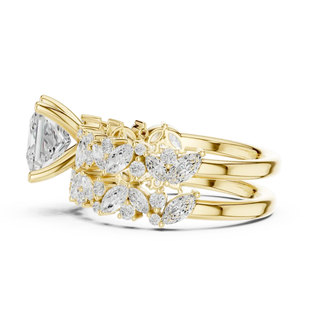 Ethereal Princess Cut Solitaire Statement Ring - Image 4