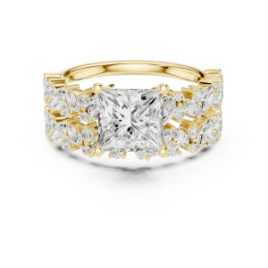 Ethereal Princess Cut Solitaire Statement Ring - Image 2
