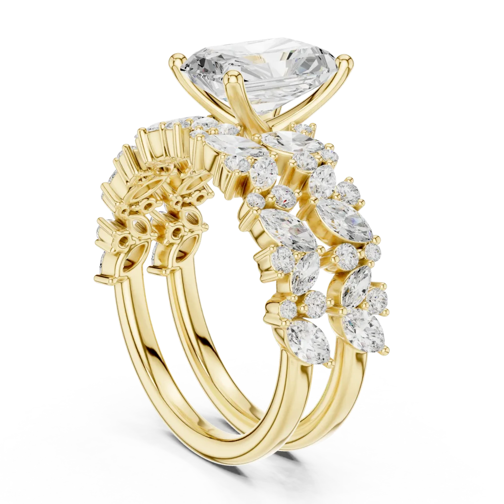 Ethereal Radiant Cut Solitaire Statement Ring - Image 3