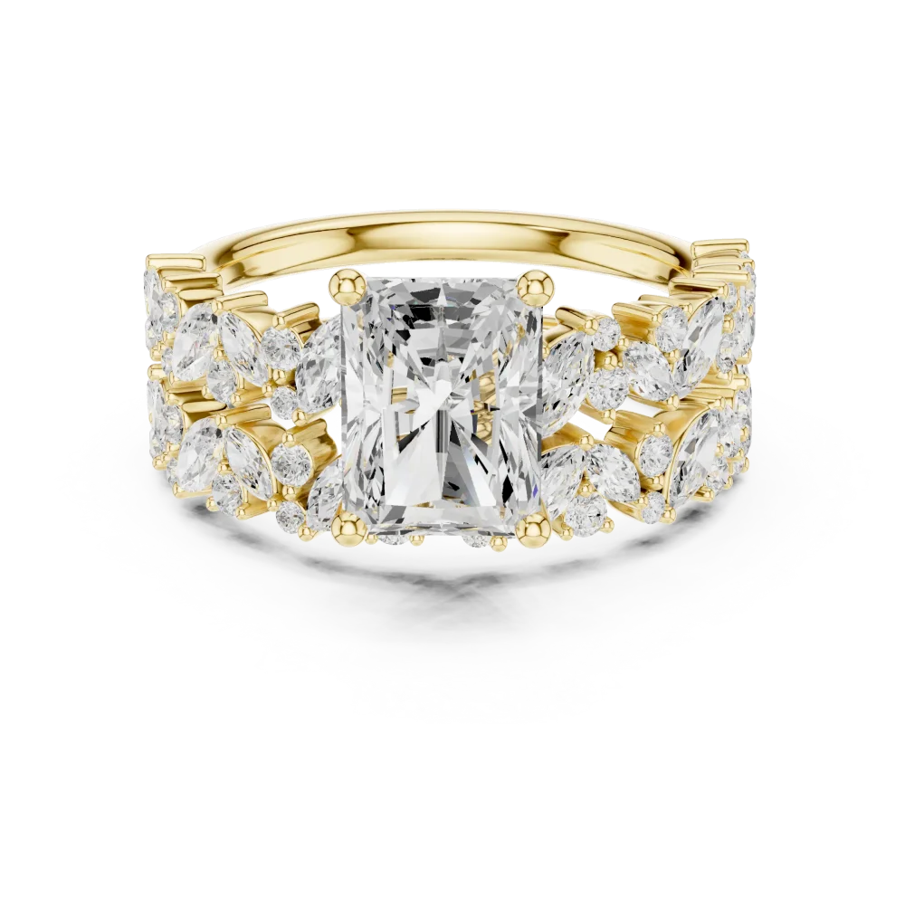 Ethereal Radiant Cut Solitaire Statement Ring - Image 2