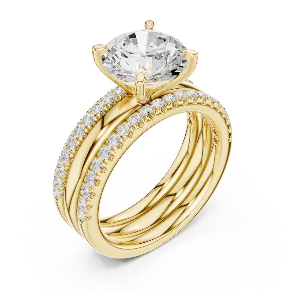 Experience the unmatched brilliance of this round Solitaire ring. Featuring DIAMEUR lab-grown diamonds, it is the perfect symbol of modern elegance. Shop now.