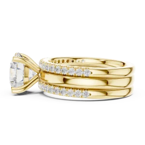 Luminary Round Brilliant Pavé-Set Solitaire Engagement Ring - Image 4