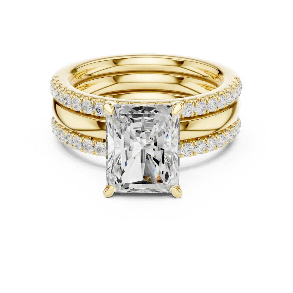 Luminary Radiant Cut Hidden Halo Solitaire Ring - Image 2